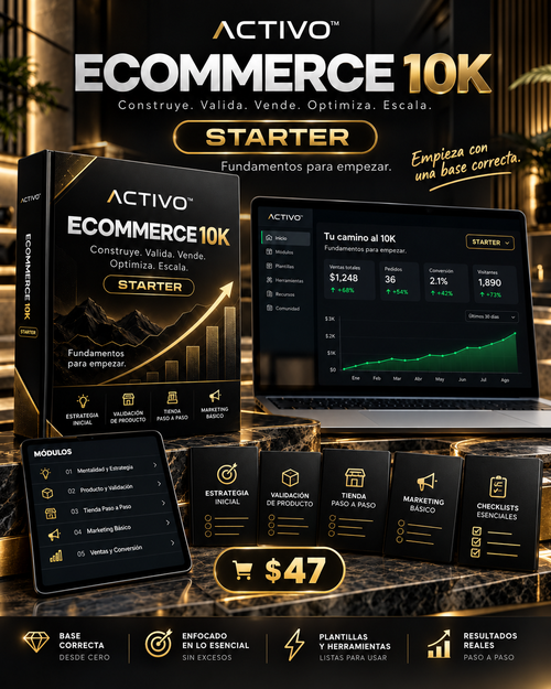 ACTIVO ECOMMERCE 10K Starter mockup